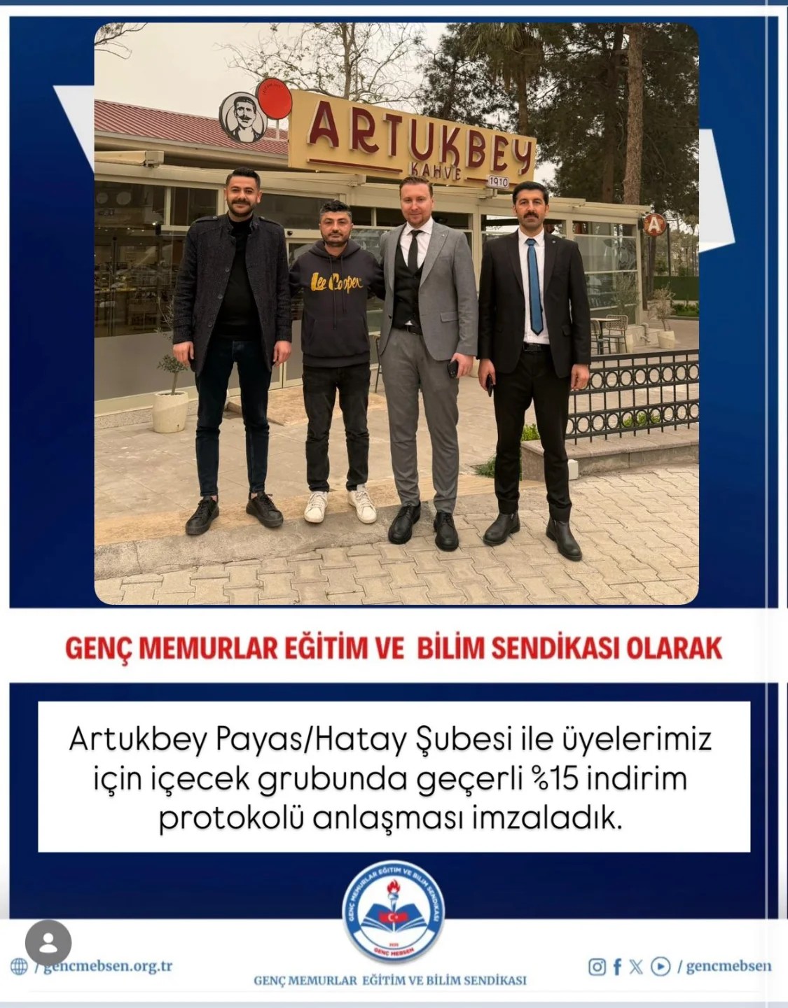 Artukbey Kahve İle Üyelerimiz İçin %15 İndirim Protokolü Anlaşması İmzaladık